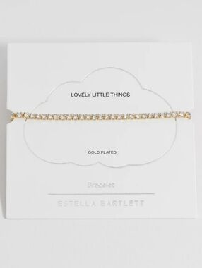 Estella Bartlett Gold Plated Crystal Tennis Bracelet